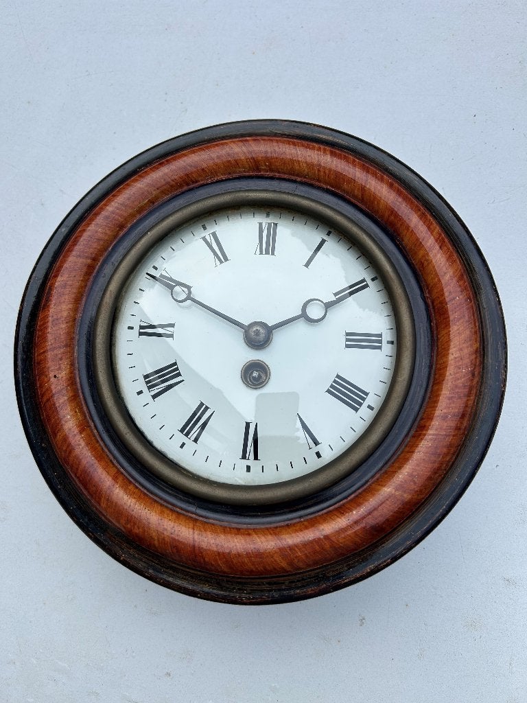 Antieke Franse schoolklok bijzonder model ca 1880, Antiek en Kunst, Antiek | Klokken, Ophalen of Verzenden