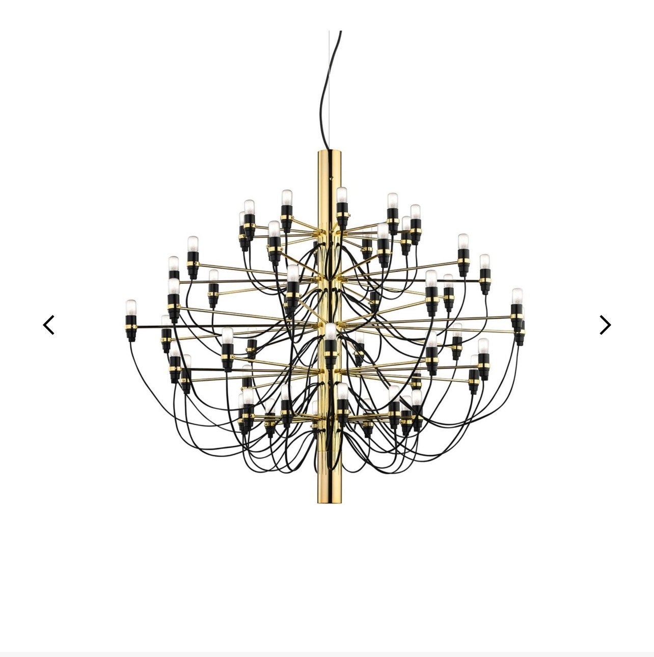 Flos Sarfatti grote kroonluchter hanglamp messingkleur, Huis en Inrichting, Ophalen, Zo goed als nieuw, Metaal, Overige fittingen