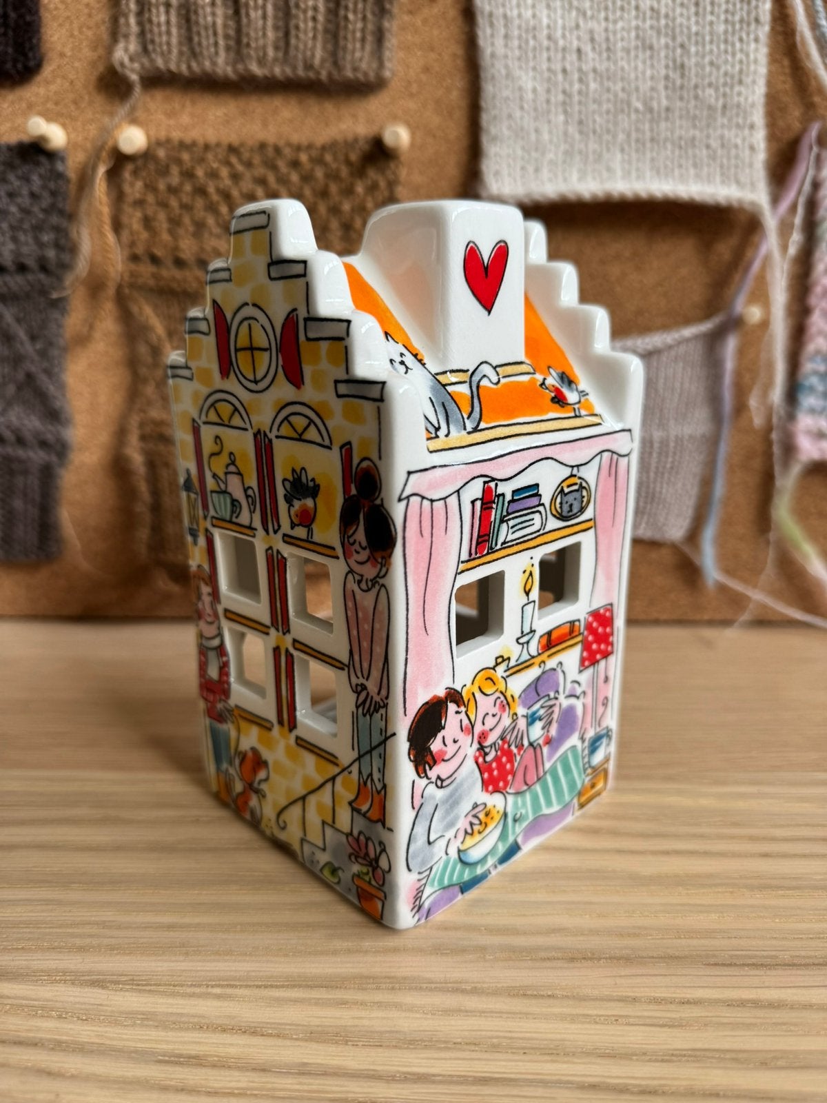 Blond Amsterdam theelichthuisje even bijkletsen, Ophalen, Nieuw, Aardewerk, Blond Amsterdam