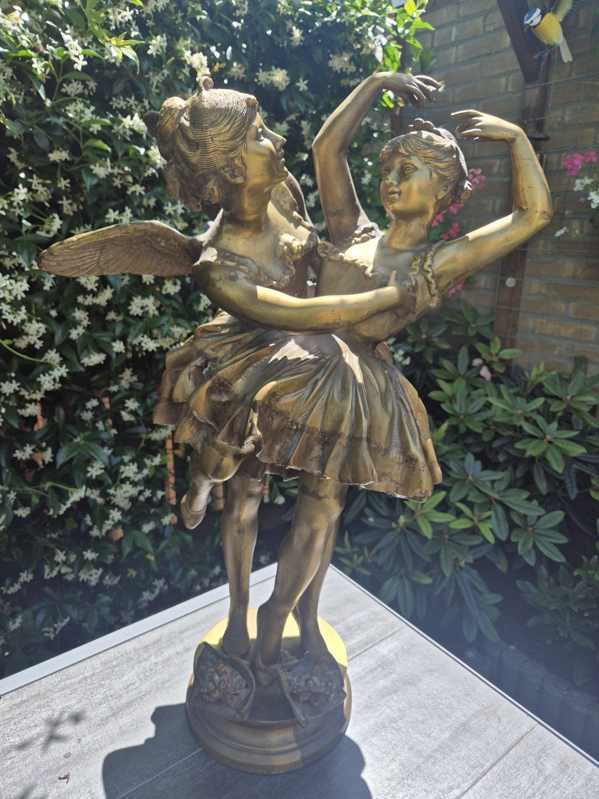 brons beeld 67cm bijna 25 kilo l.a.ballerina in top conditie, Ophalen, Brons