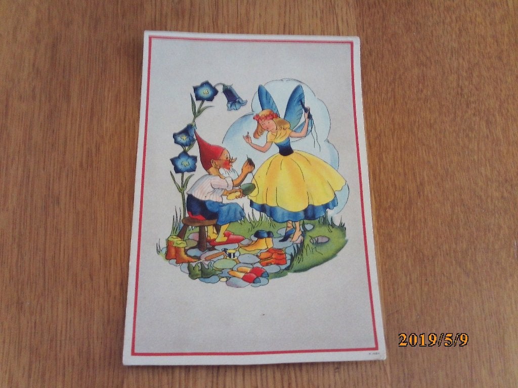 oude kinderkaart kabouter/elfje, Ophalen of Verzenden, 1980 tot heden, Ongelopen, Overige thema's