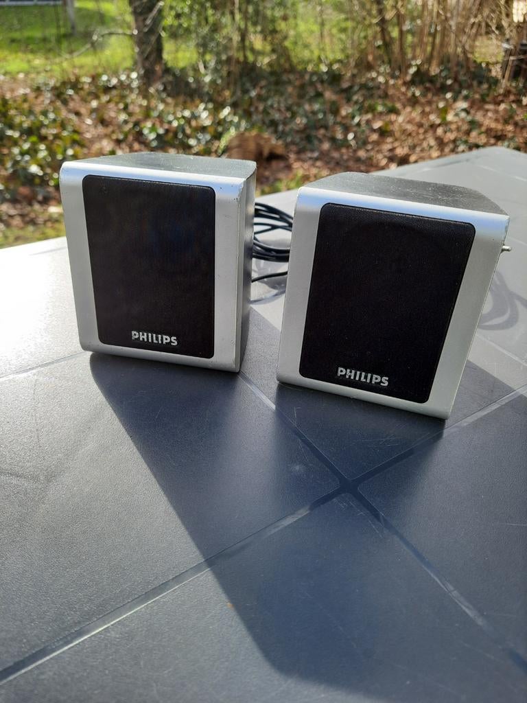 Philips Speakers - Set van 2, Philips, Gebruikt, Ophalen of Verzenden, Minder dan 60 watt