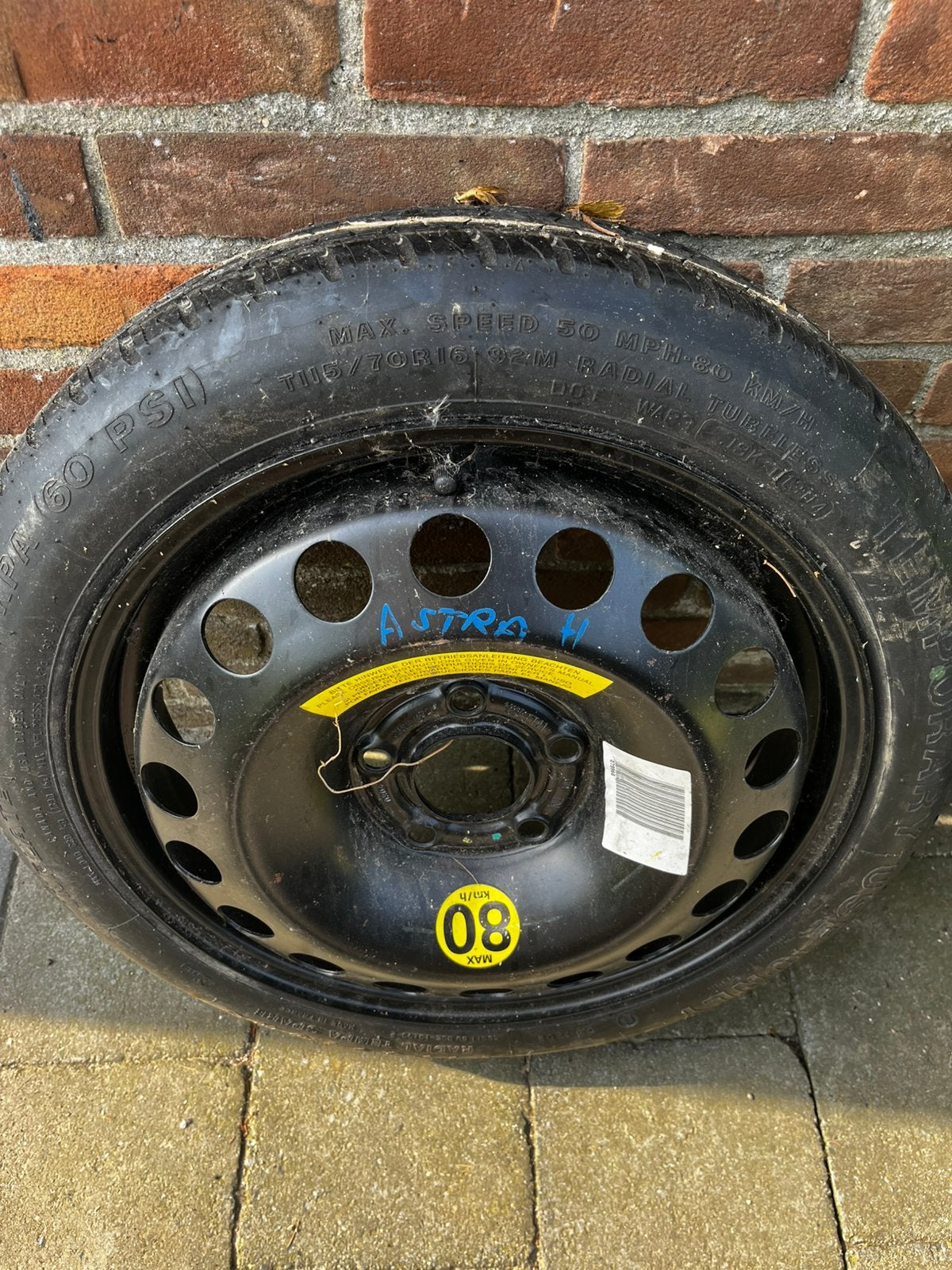Reserveband opel astra H, Ophalen, Gebruikt