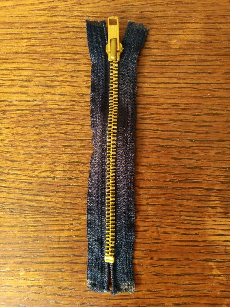 Nieuwe Vintage YKK Metalen Rits (Goud/Messing) - 17 cm, Hobby en Vrije tijd, Naaien en Fournituren, Ophalen of Verzenden, Nieuw