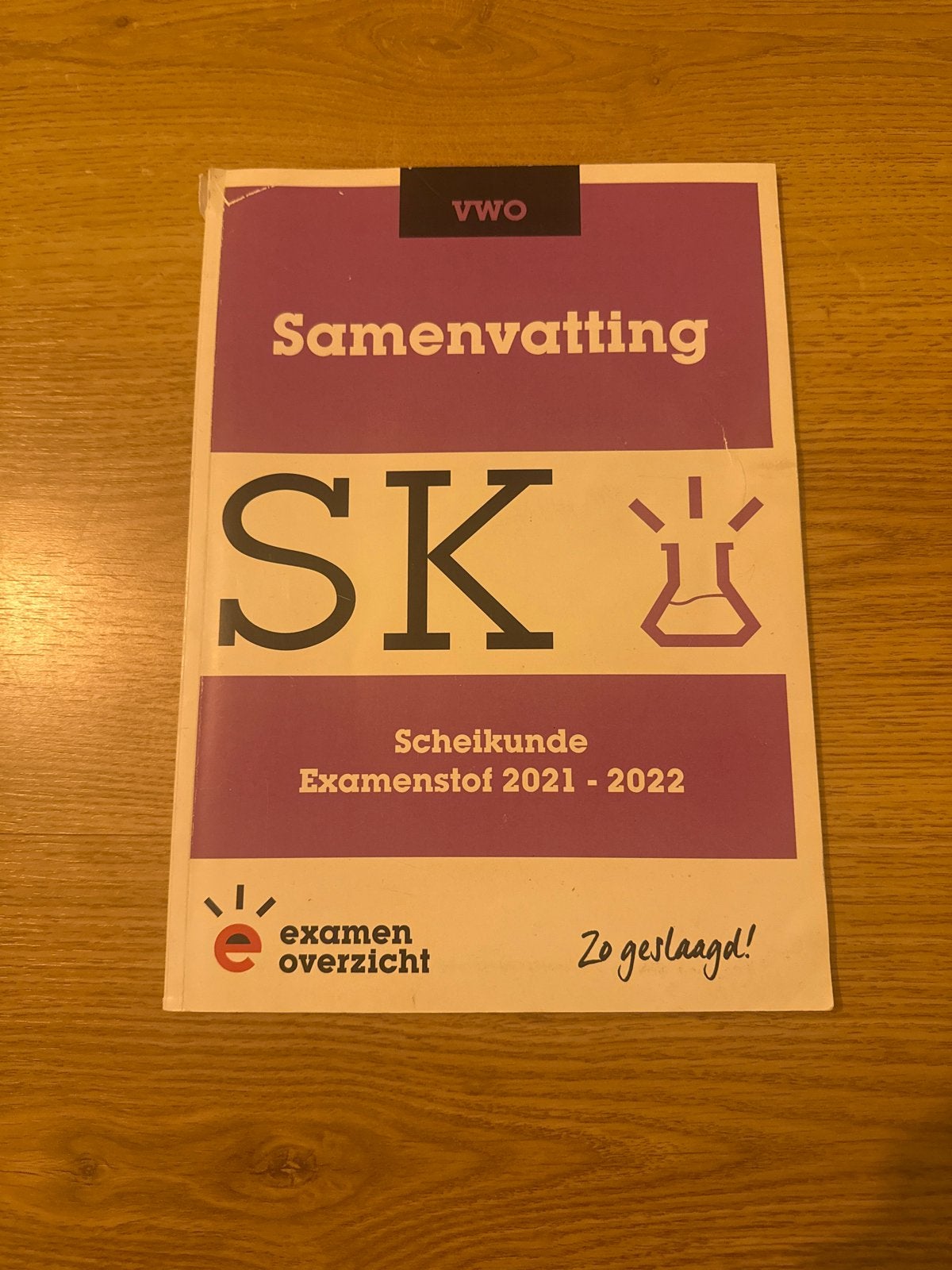 Examenoverzicht Scheikunde VWO 2021-2022, Ophalen of Verzenden, Zo goed als nieuw, VWO, Scheikunde