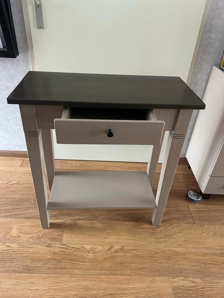 Stijlvolle bijzettafel met lade en plank - 75x80x35 cm, Huis en Inrichting, Ophalen, Gebruikt, 75 cm of meer, 60 cm of meer