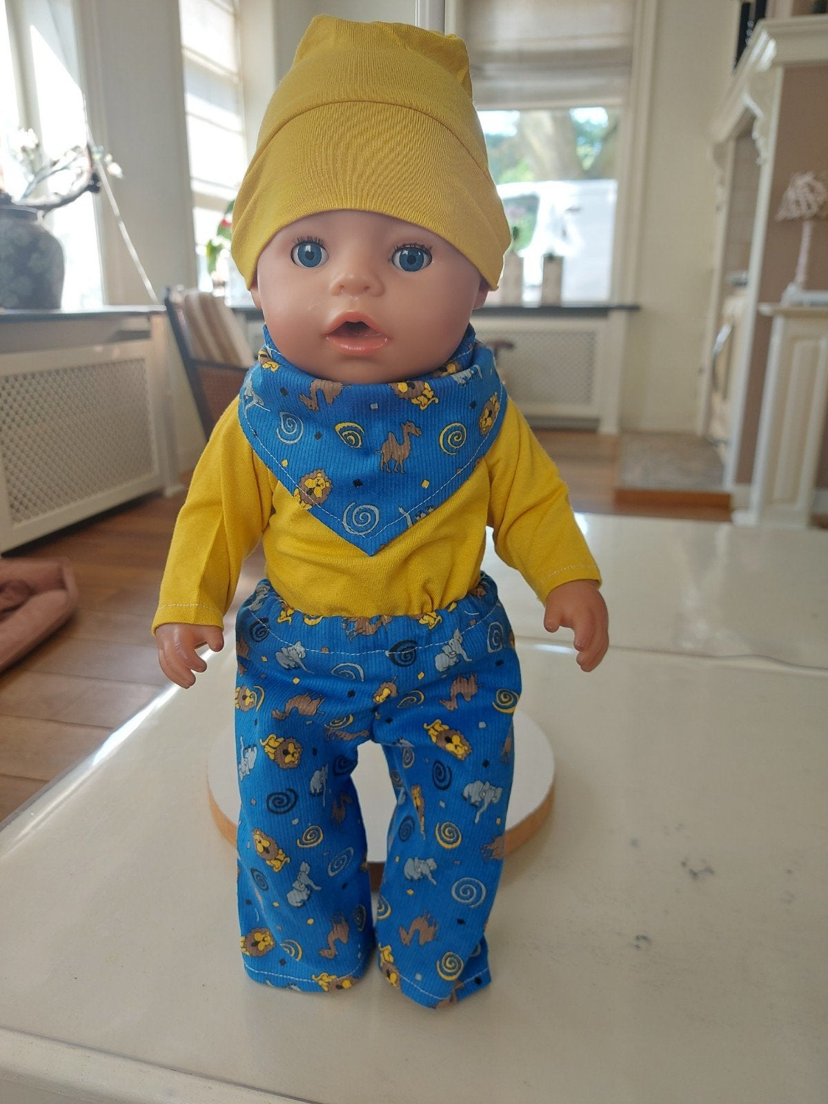 4 delig jongens set baby born pop 43cm, Ophalen of Verzenden, Nieuw, Babypop