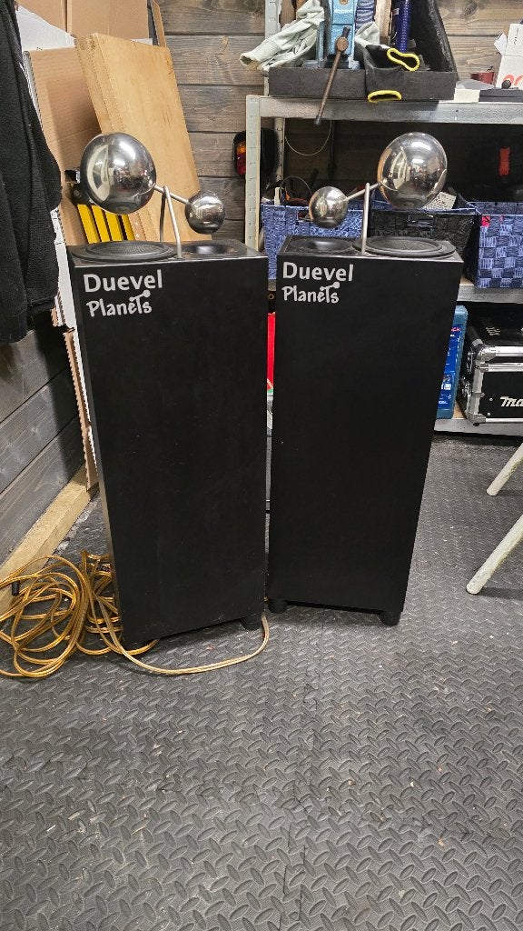 2 stuks Unieke Duevel Planets Vloerstaande Luidsprekers, Audio, Tv en Foto, Vloerstaande luidspreker, Gebruikt, Minder dan 60 watt