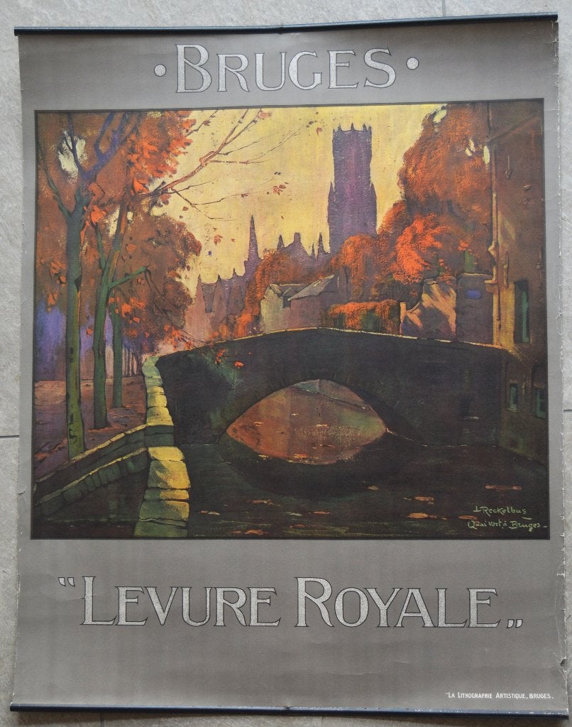 Affiche;  Brugge - Levure Royal. Uit 1915., Verzamelen, Posters, Ophalen of Verzenden, Zo goed als nieuw, A1 t/m A3, Reclame