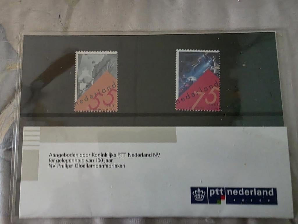 Nederlandse postzegels PTT Philips 100 jaar, Postzegels en Munten, Postzegels | Nederland, Verzenden, Na 1940, Postfris