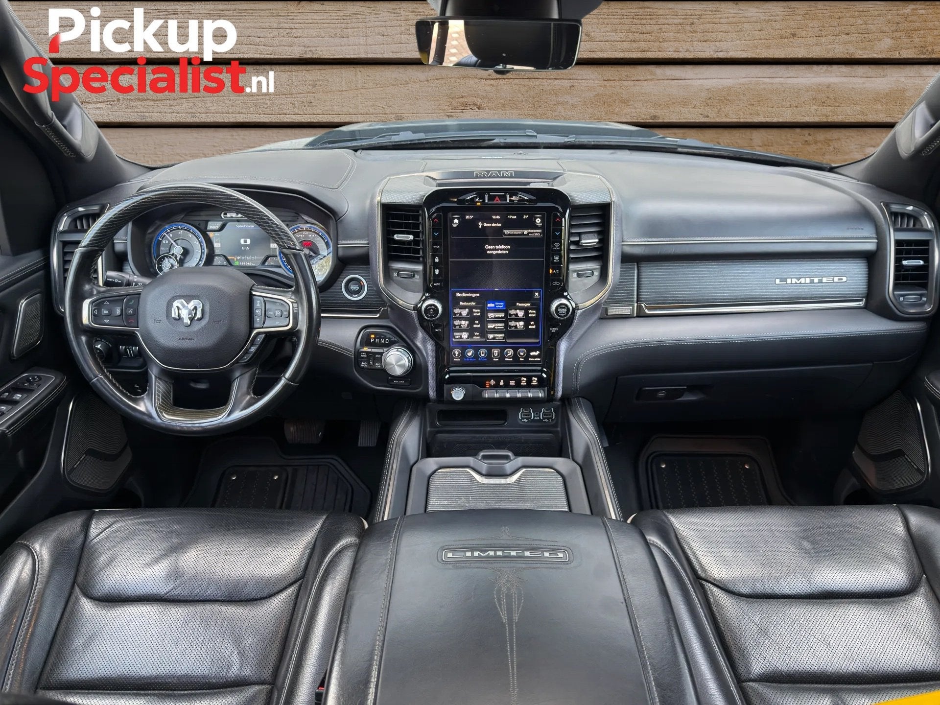 Dodge Ram 1500 5.7 V8 4x4 Crew Cab Limited , STERRENHEMEL ,, Automaat, Zwart, Zwart, Leder