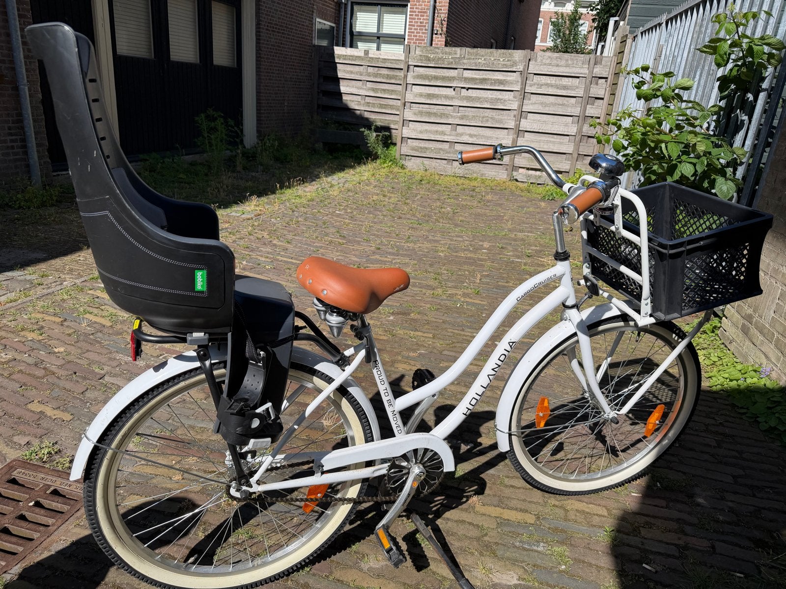 Hollandia fiets met mand en bagagedrager (excl. kinderzitje), Ophalen, Gebruikt, Overige merken