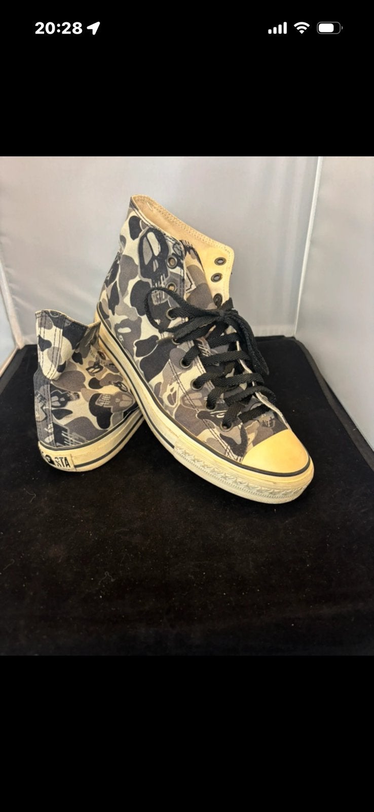 BAPE x Stüssy Bape Sta Hi Grey Skull Camo vintage maat 43, Kleding | Heren, Zwart, Ophalen of Verzenden, Bape, Sneakers of Gympen
