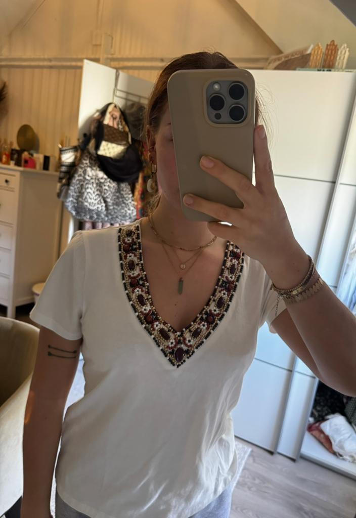 T-shirt van costes, Wit, Ophalen of Verzenden, Zo goed als nieuw, Korte mouw
