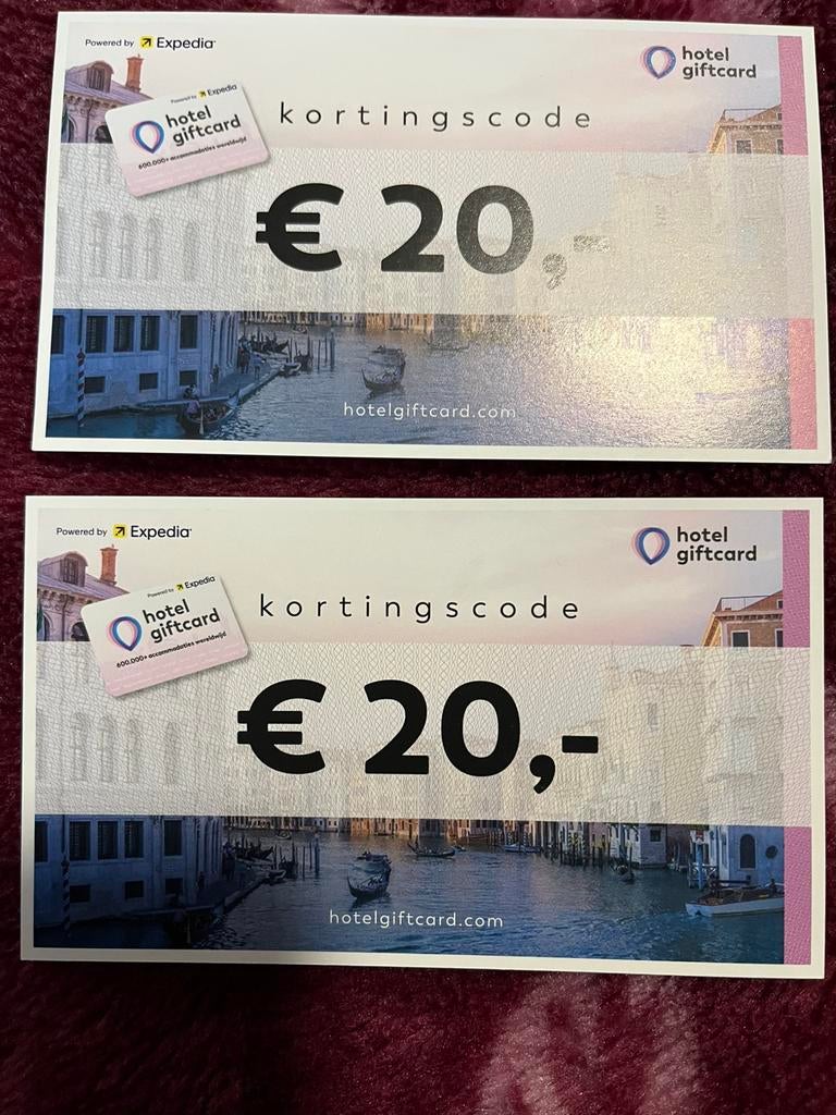 2x hotel kortingsbon, Ophalen of Verzenden, Zo goed als nieuw, 1 bandje
