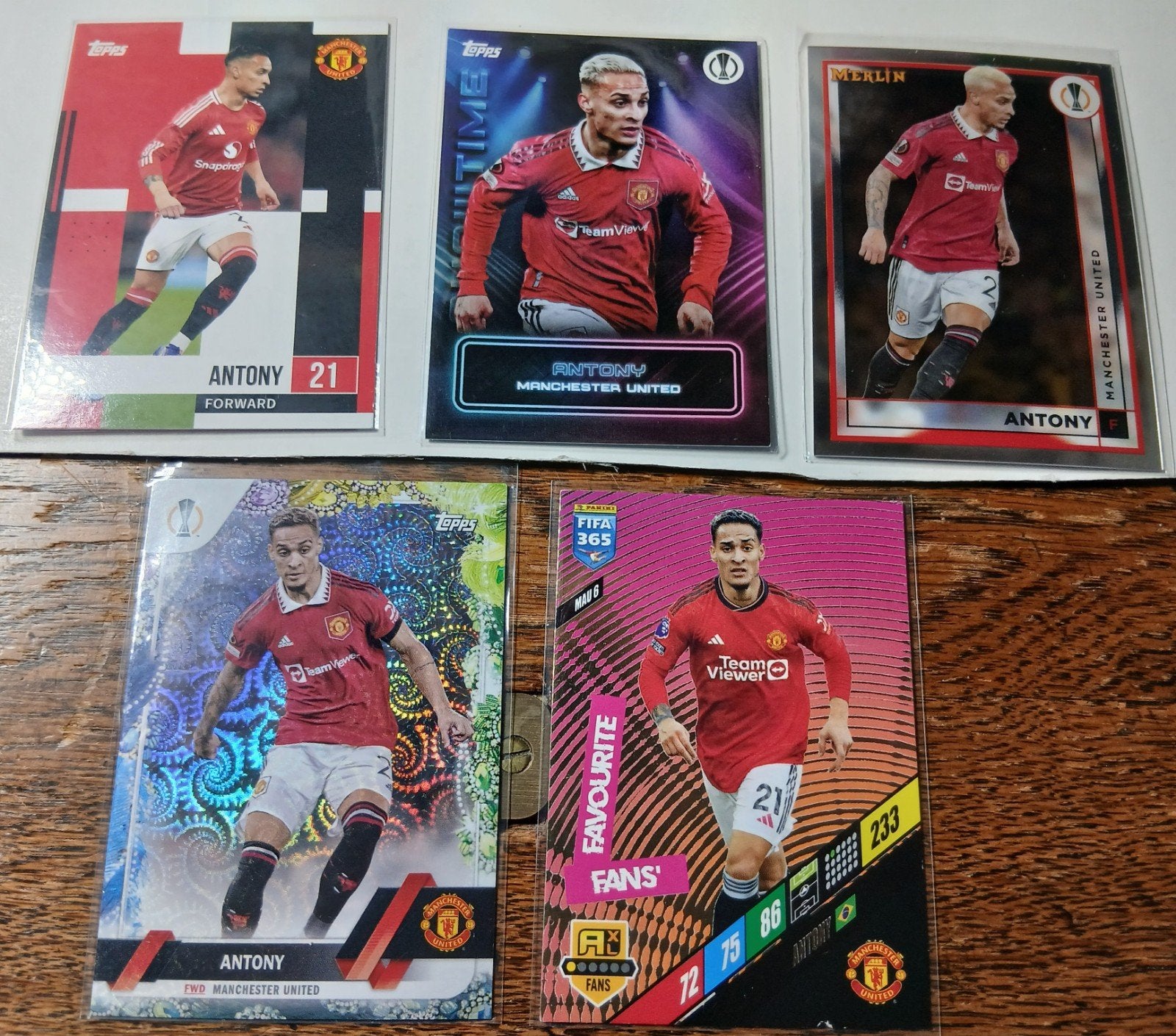 Antony Manchester United Voetbal Kaarten Collectie, Verzamelen, Sportartikelen en Voetbal, Ophalen of Verzenden, Zo goed als nieuw