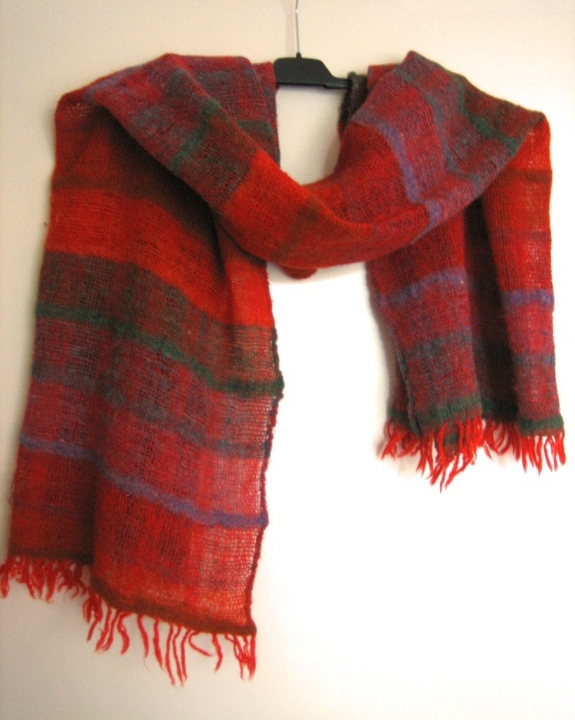 Kleurrijke, grof geweven, warme omslagdoek 172x80cm SNAZZEYS, Verzenden, Nieuw, Maat 46/48 (XL) of groter, Pashmina
