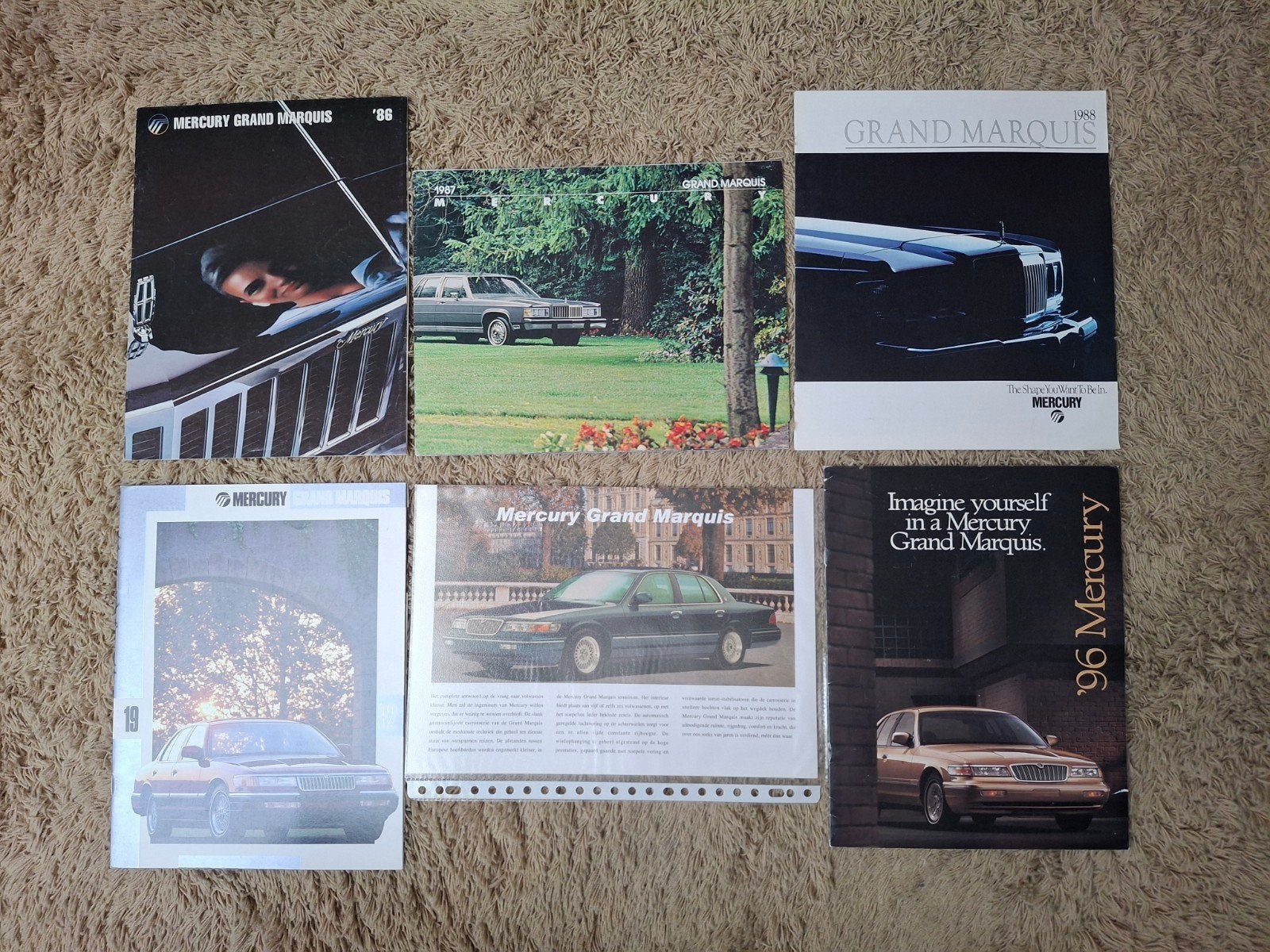 Lot autofolders Mercury Grand Marquis, Verzenden, Zo goed als nieuw, Algemeen