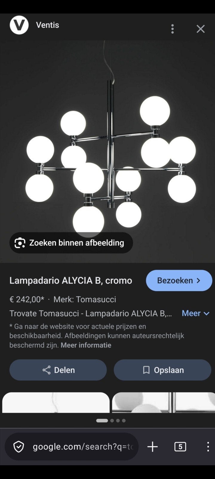 Nieuwe Tomasucci ALYCIA B Hanglamp - Zwart Goud - Ongebruikt, Ophalen of Verzenden, Nieuw, Modern design