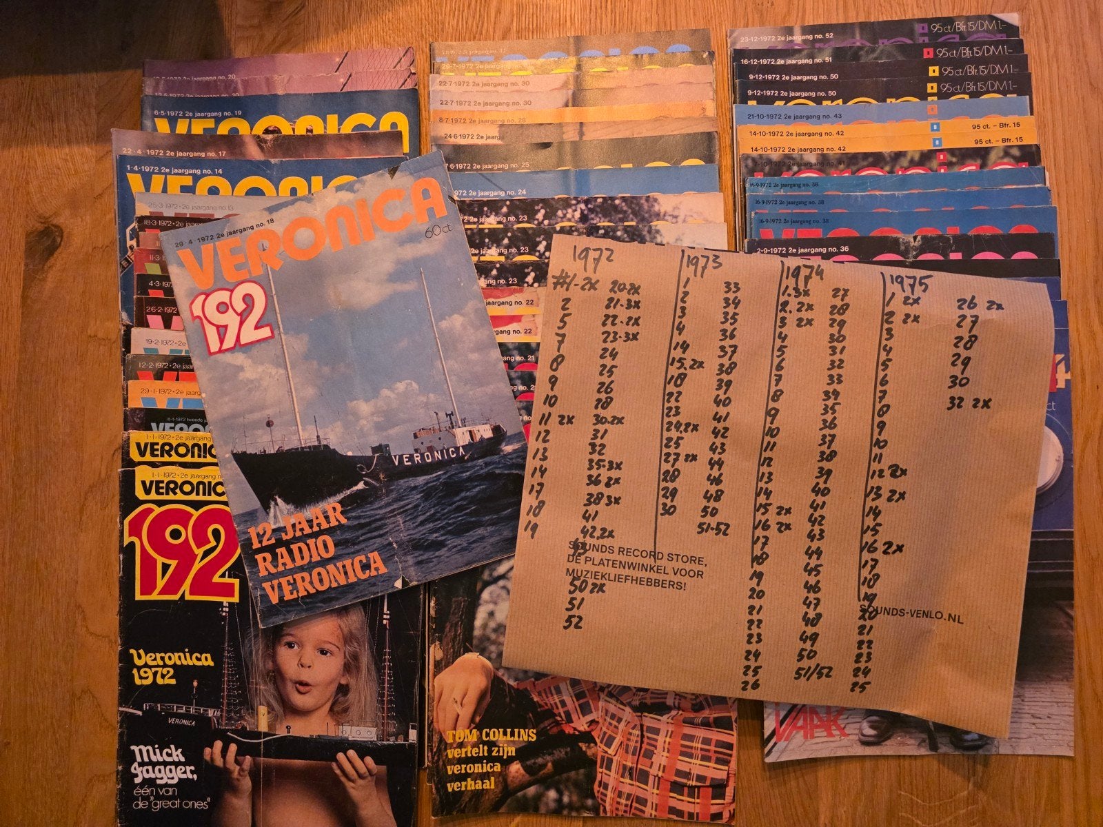 Veronica blad gids van zeezender jaargang 1972 - 50 stuks, Ophalen of Verzenden, Gelezen, Muziek, Film of Tv