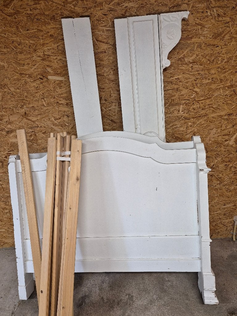 Antiek frans bed gratis twijfelaar, Ophalen, Gebruikt, 190 cm of minder, Twijfelaar