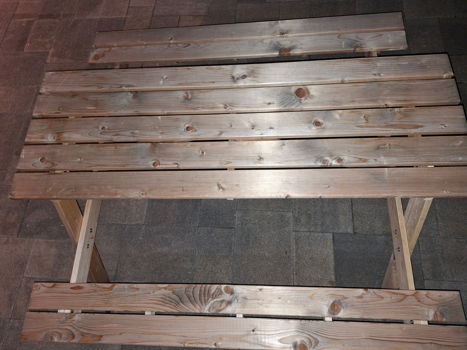 Mooie, houten (kinder)picknickbank 150 breedx 50 x 75 cm hoo, Zo goed als nieuw, Rechthoekig, Hout, Ophalen