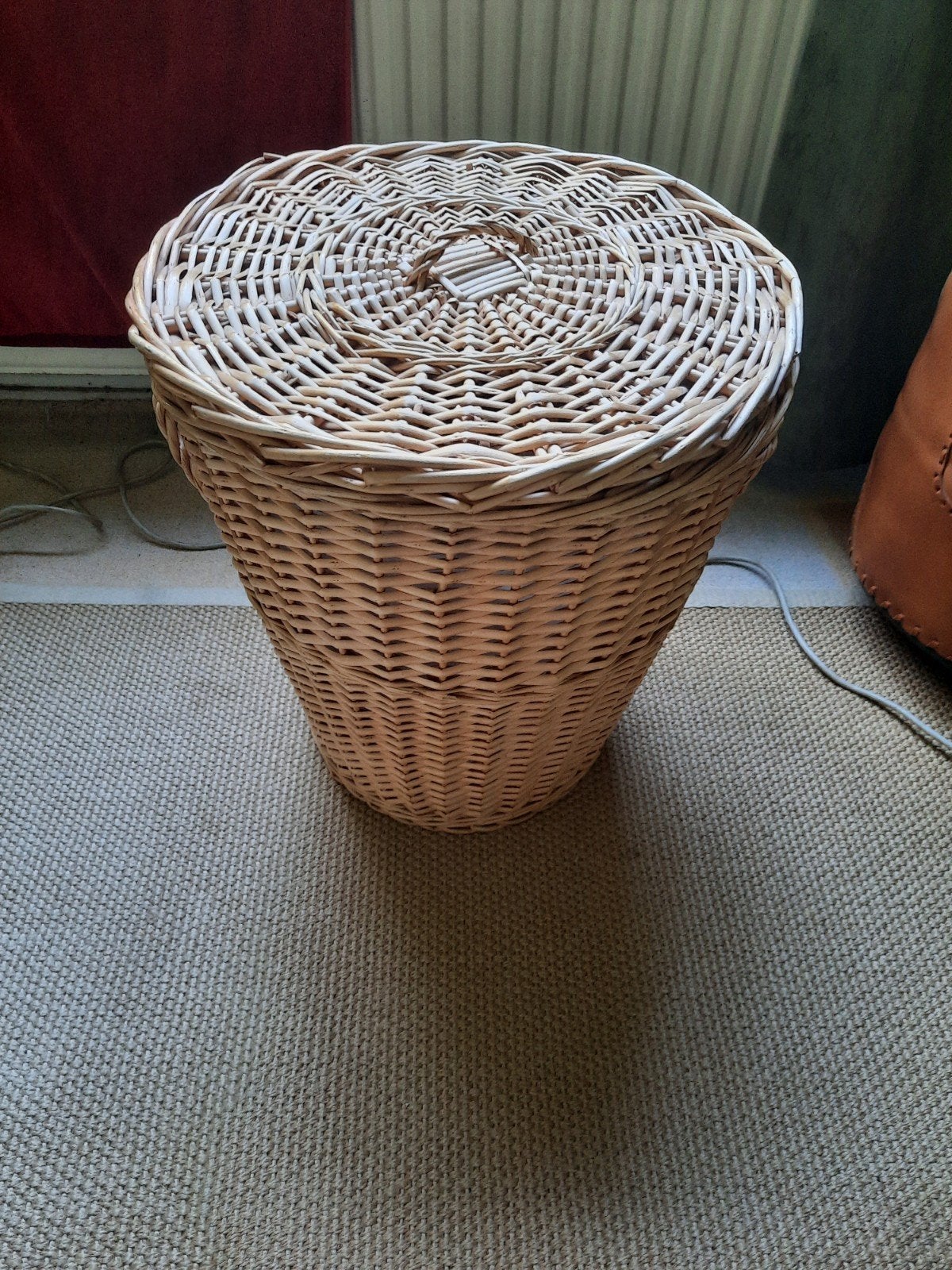 wasmand, Ophalen, Zo goed als nieuw, Rond, Riet