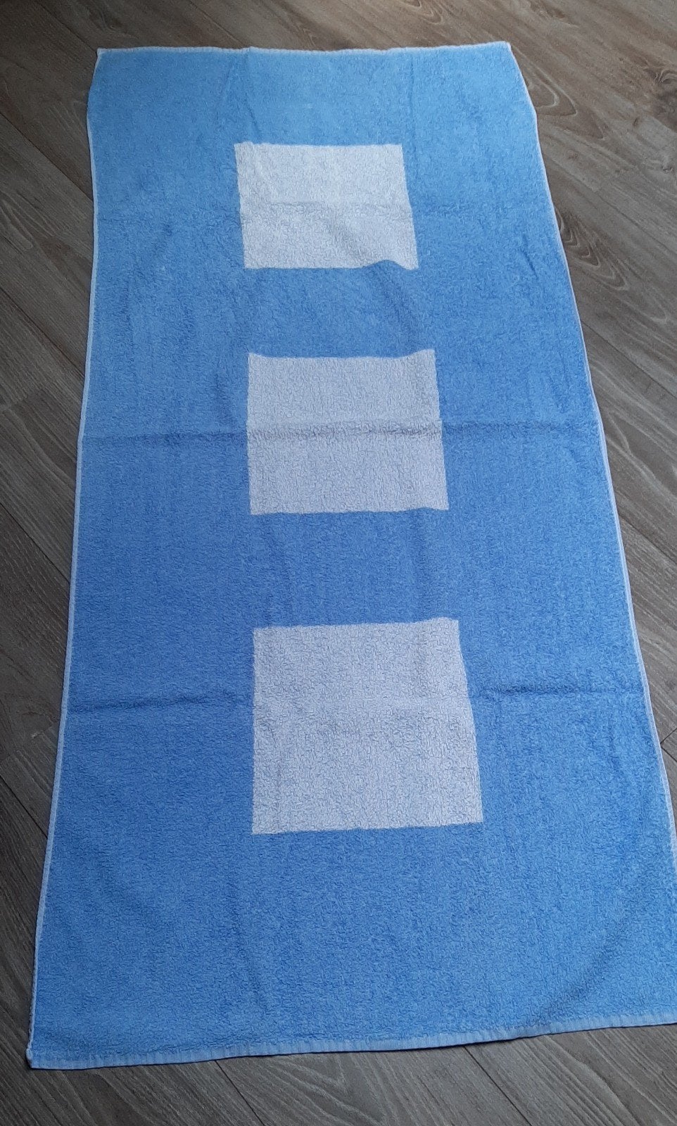 Badlaken, vintage, Ophalen of Verzenden, Gebruikt, Blauw, Handdoek
