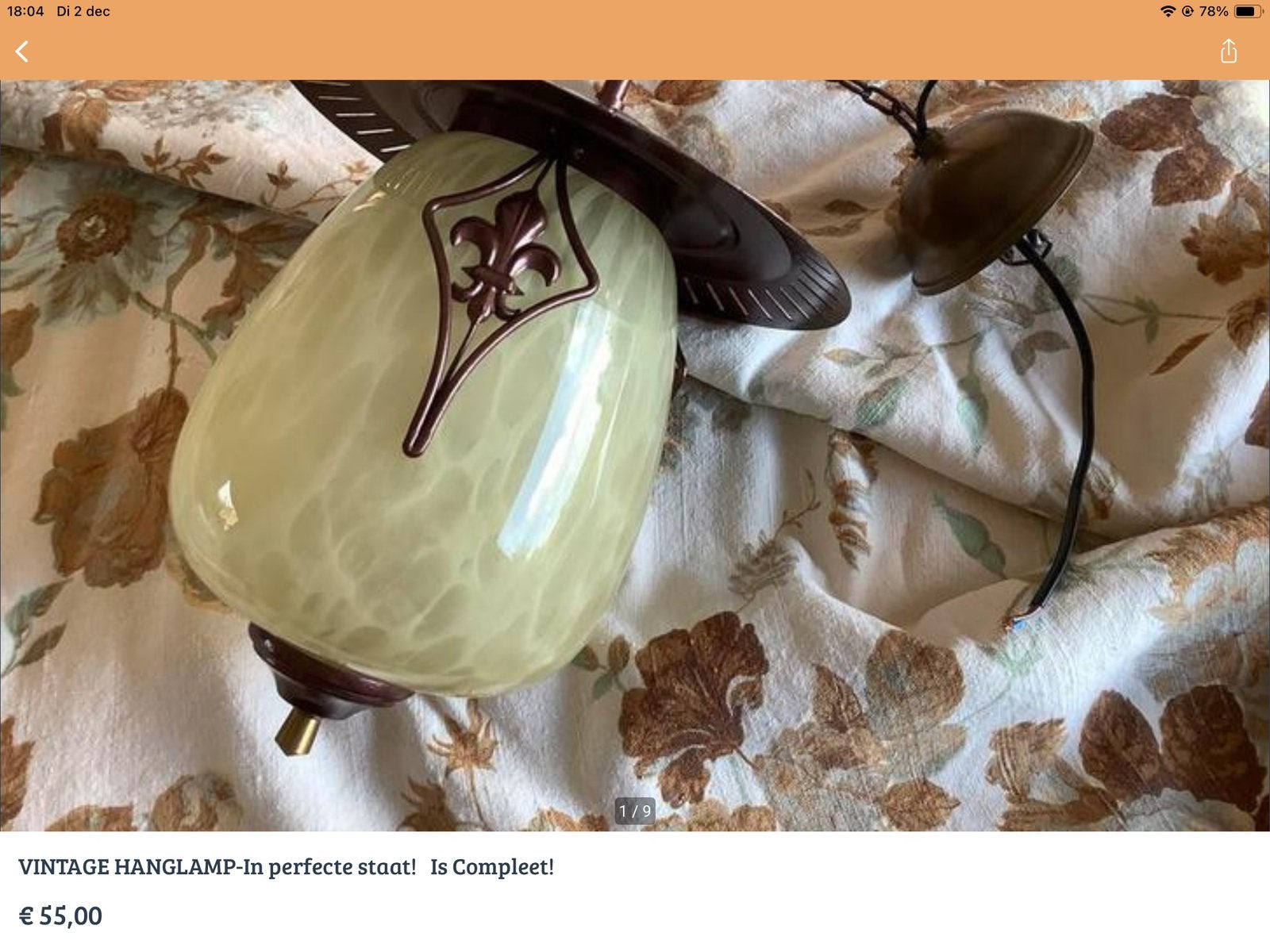 Prachtige Hanglamp in NIEUWSTAAT, Overige typen, Meerkleurig, Ophalen of Verzenden, Glas