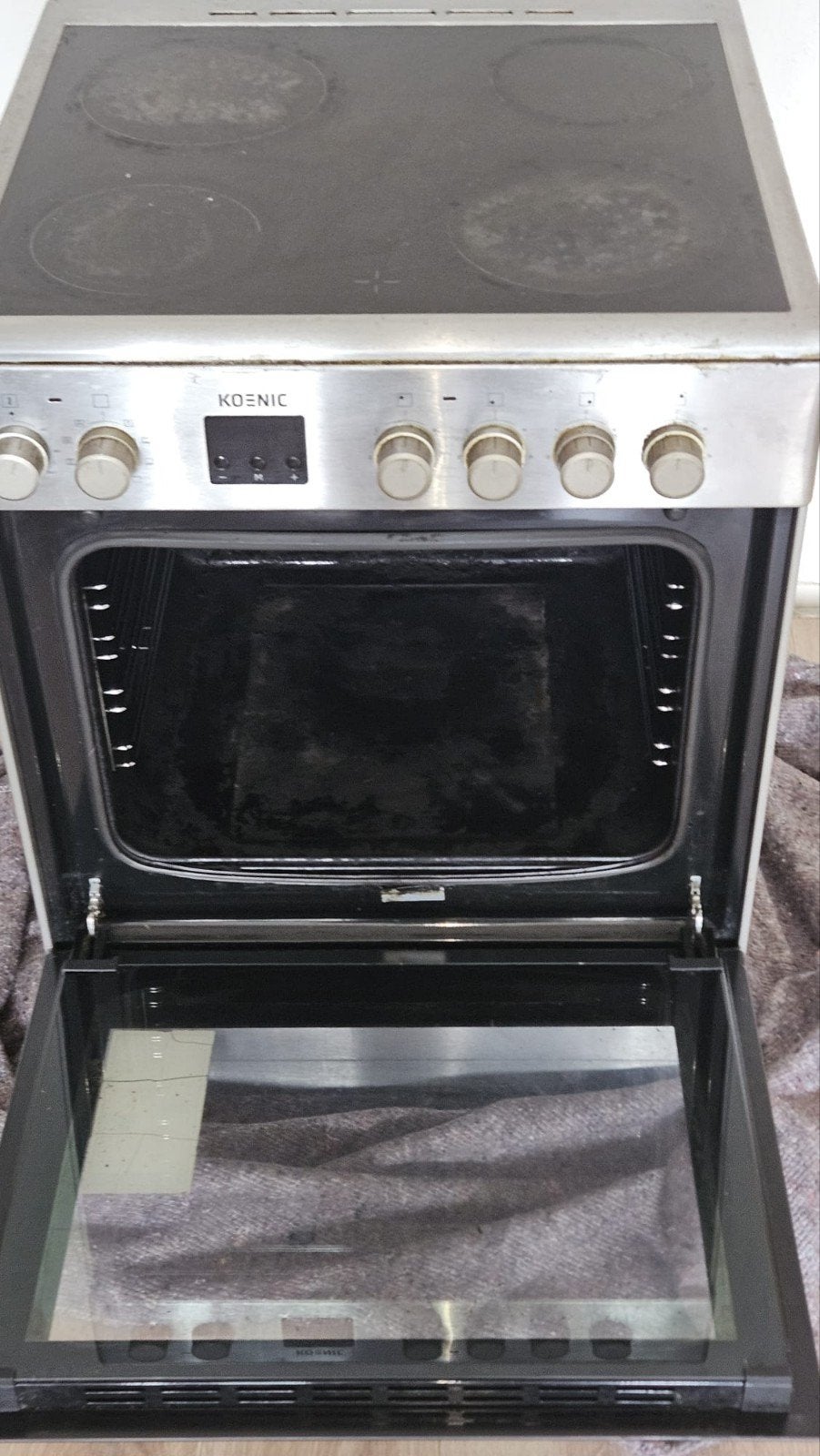 Gasfornuis elektrisch met draad, Vrijstaand, 85 tot 90 cm, Elektrisch, 4 kookzones