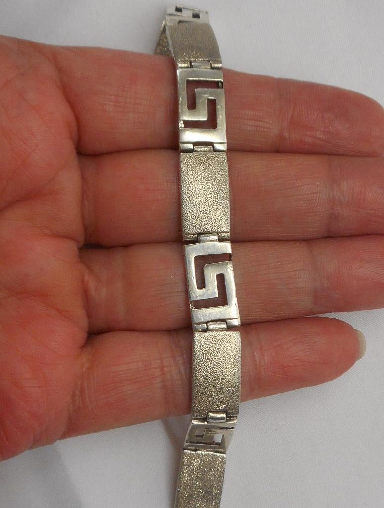 Zilveren vintage unisex armband nr.1489, Sieraden, Tassen en Uiterlijk, Armbanden, Verzenden, Zo goed als nieuw, Zilver, Zilver