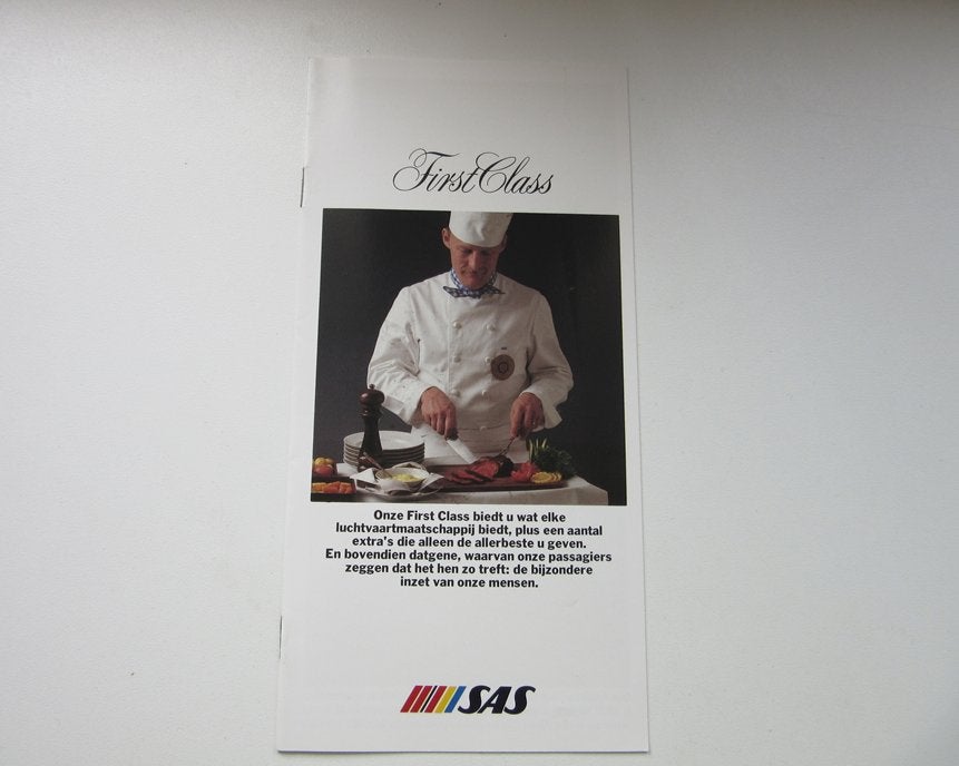 SAS first class brochure, Verzenden, Zo goed als nieuw, Overige typen