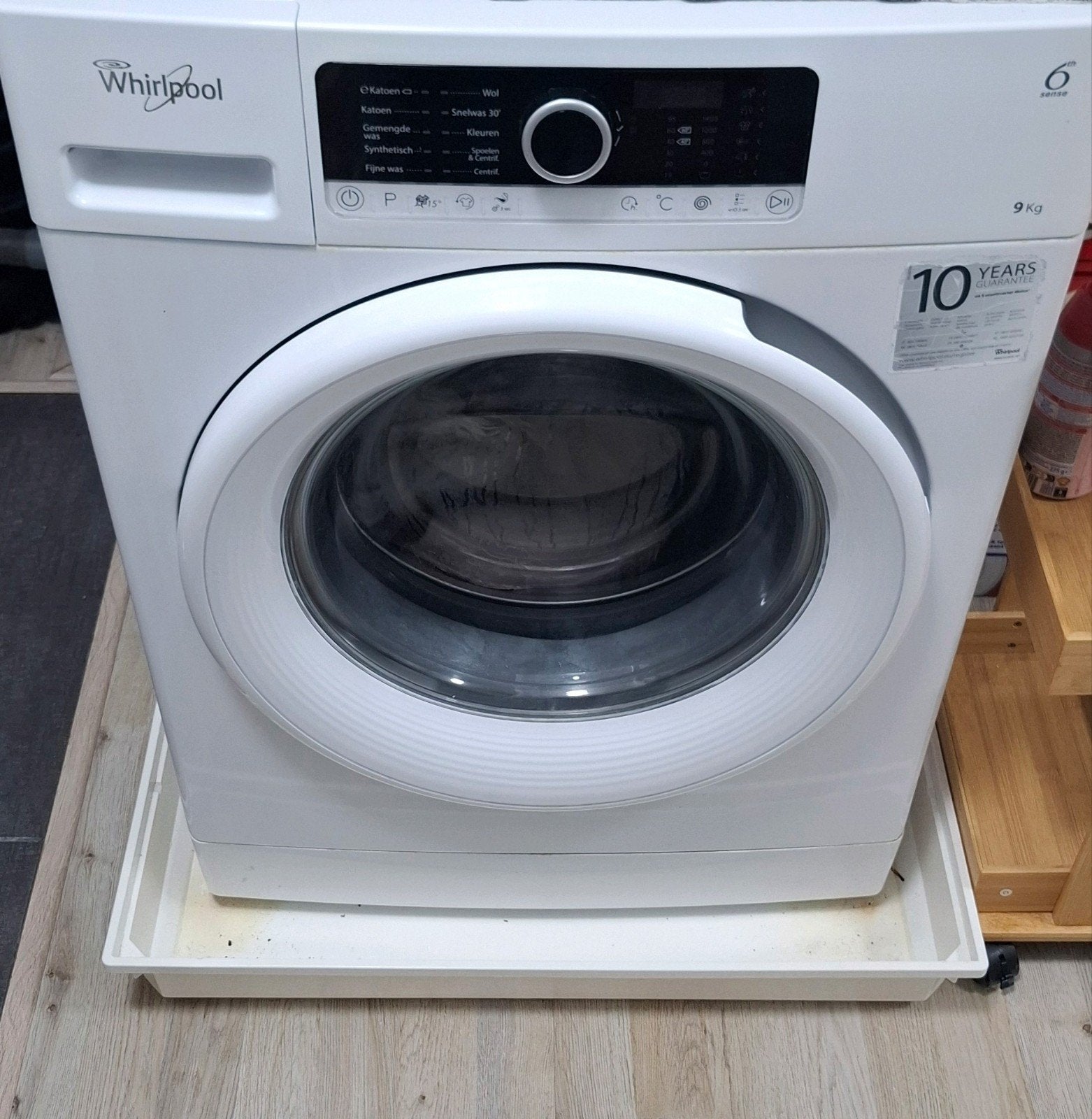 Whirlpool Wasmachine 9kg, 1200 tot 1600 toeren, 8 tot 10 kg, Ophalen of Verzenden, Zo goed als nieuw