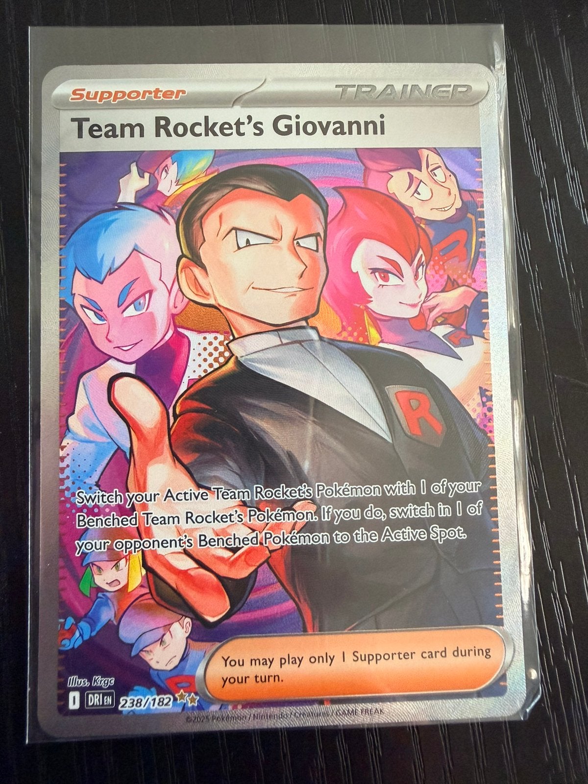 Team rockets Giovanni 238/182 pokemon, Ophalen of Verzenden, Zo goed als nieuw