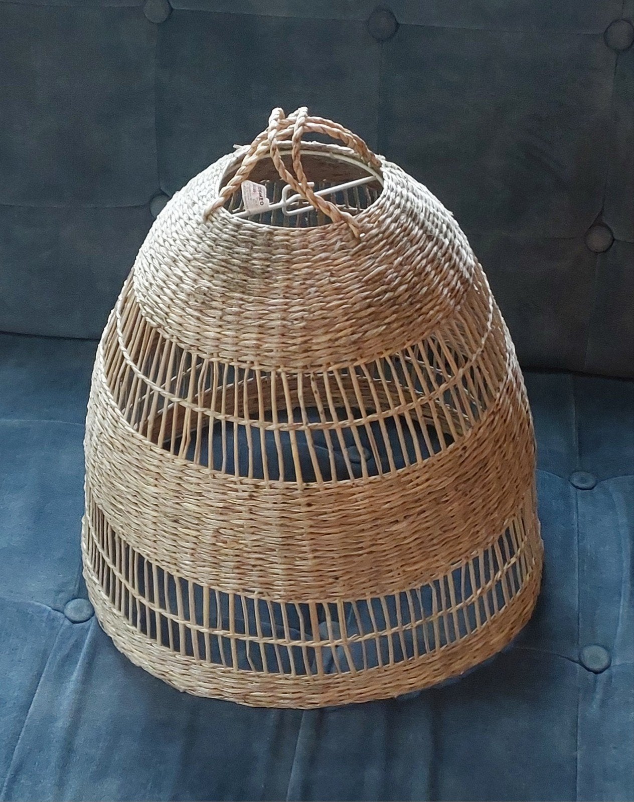 nieuwe IKEA Torared lampenkap 36cm - zeegras, Huis en Inrichting, Hanglamp, Natuurlijk materiaal, Beige, Rond