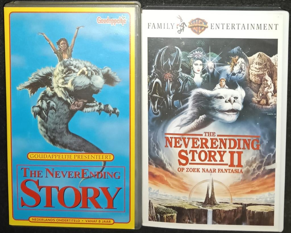 The Neverending Story 1 en 2 vhs, Alle leeftijden, Ophalen of Verzenden, Zo goed als nieuw