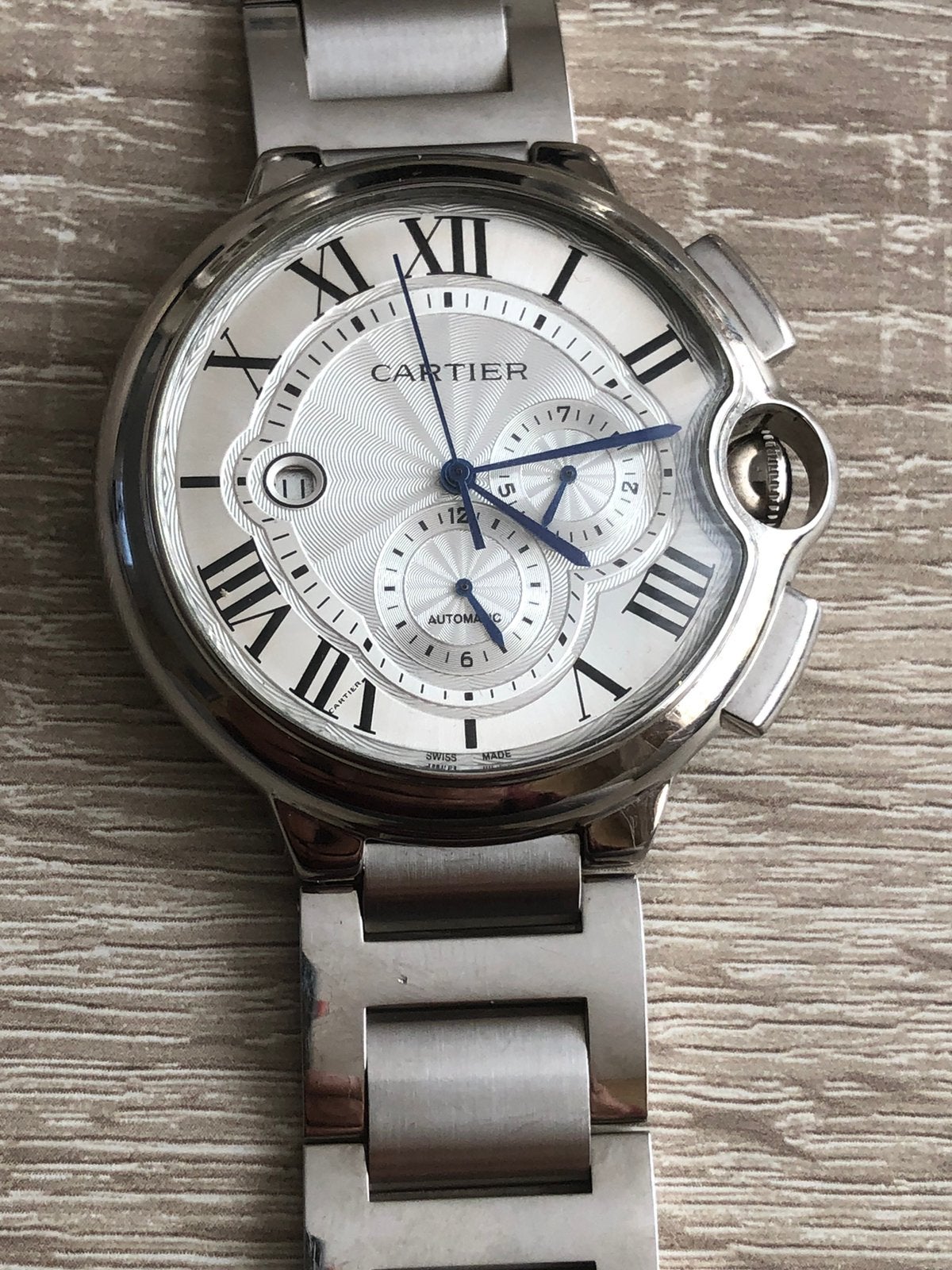 Goed horloge automatisch merk cartier, Ophalen of Verzenden, Zo goed als nieuw, Staal, Overige merken