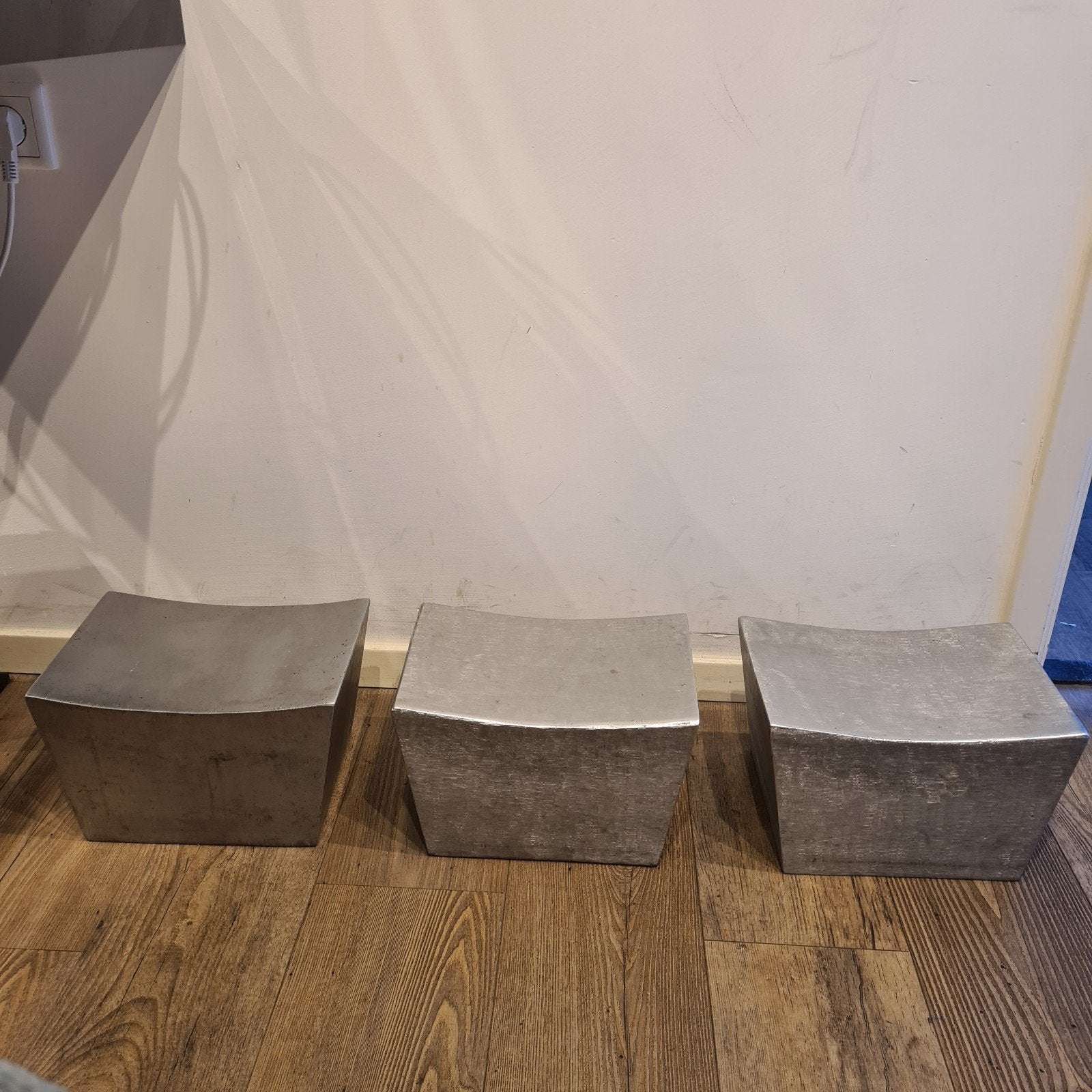 Stoere voetsteunen kapsalon, Huis en Inrichting, Ophalen, Gebruikt, Metaal