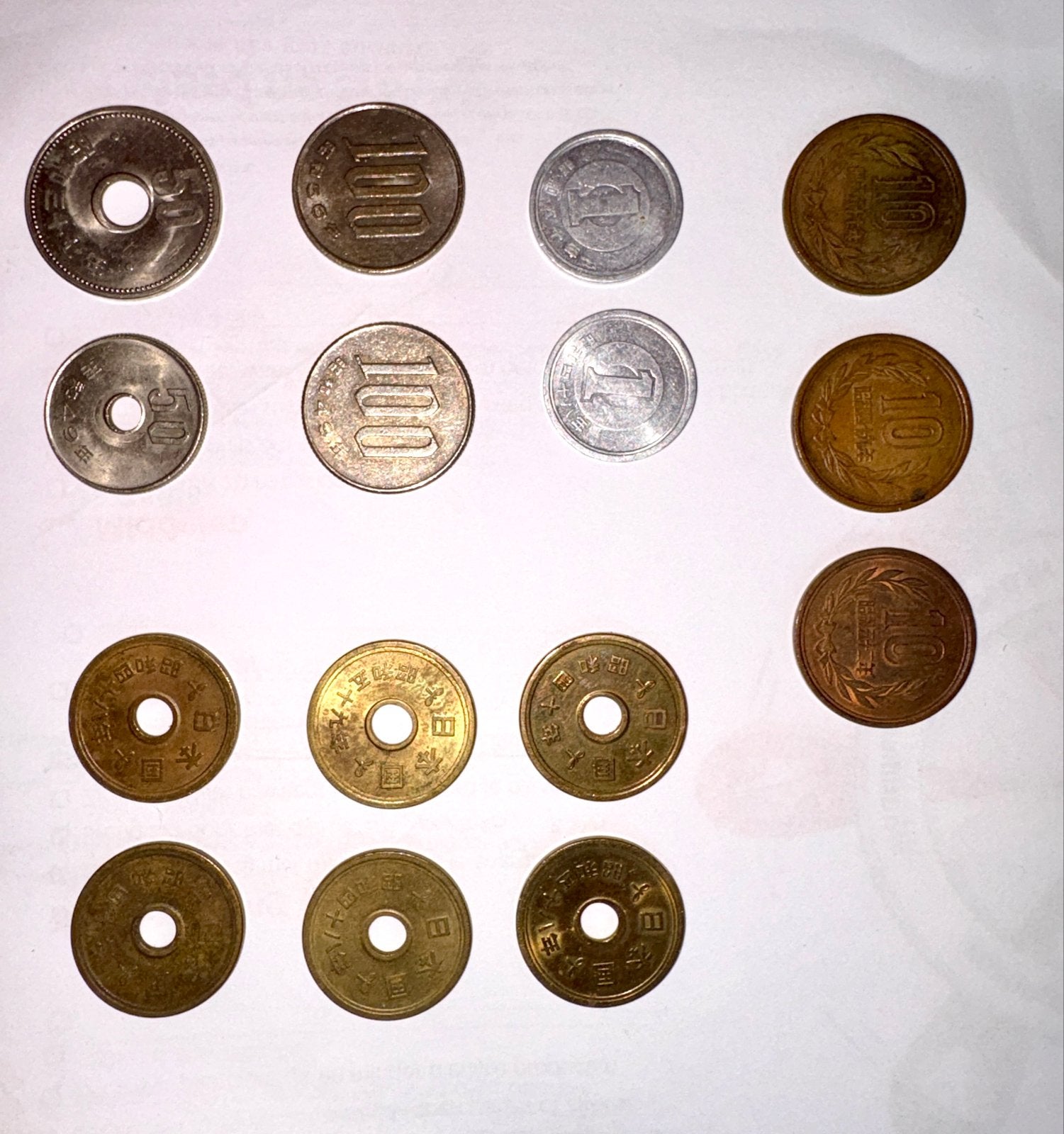15 Japanse munten o.a. 100, 50, 5 Yen, Ophalen of Verzenden, Oost-Azië, Setje