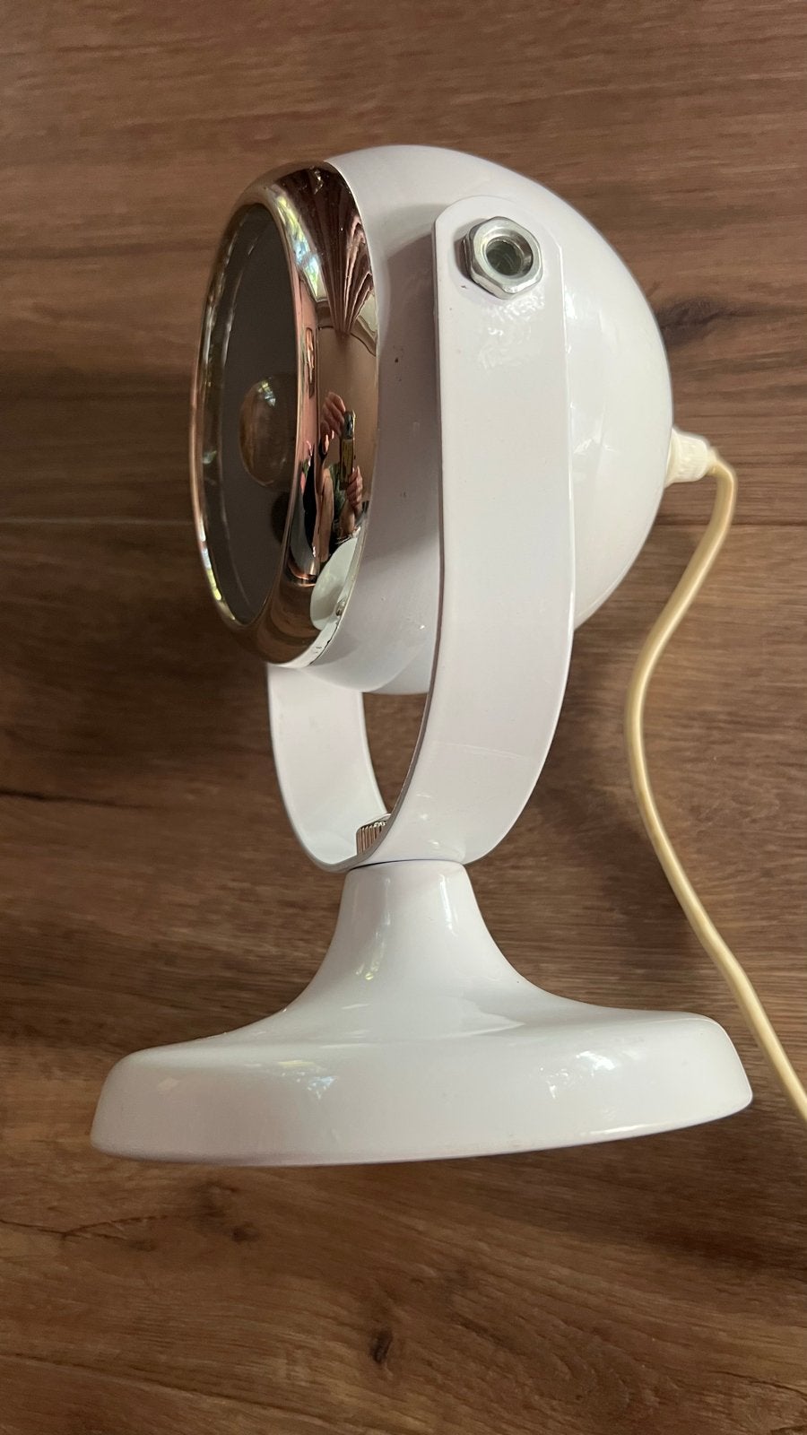 Vintage Witte Tafellamp - Bolvormig Design, Met schakelaar, Gebruikt, Overige merken, Vintage