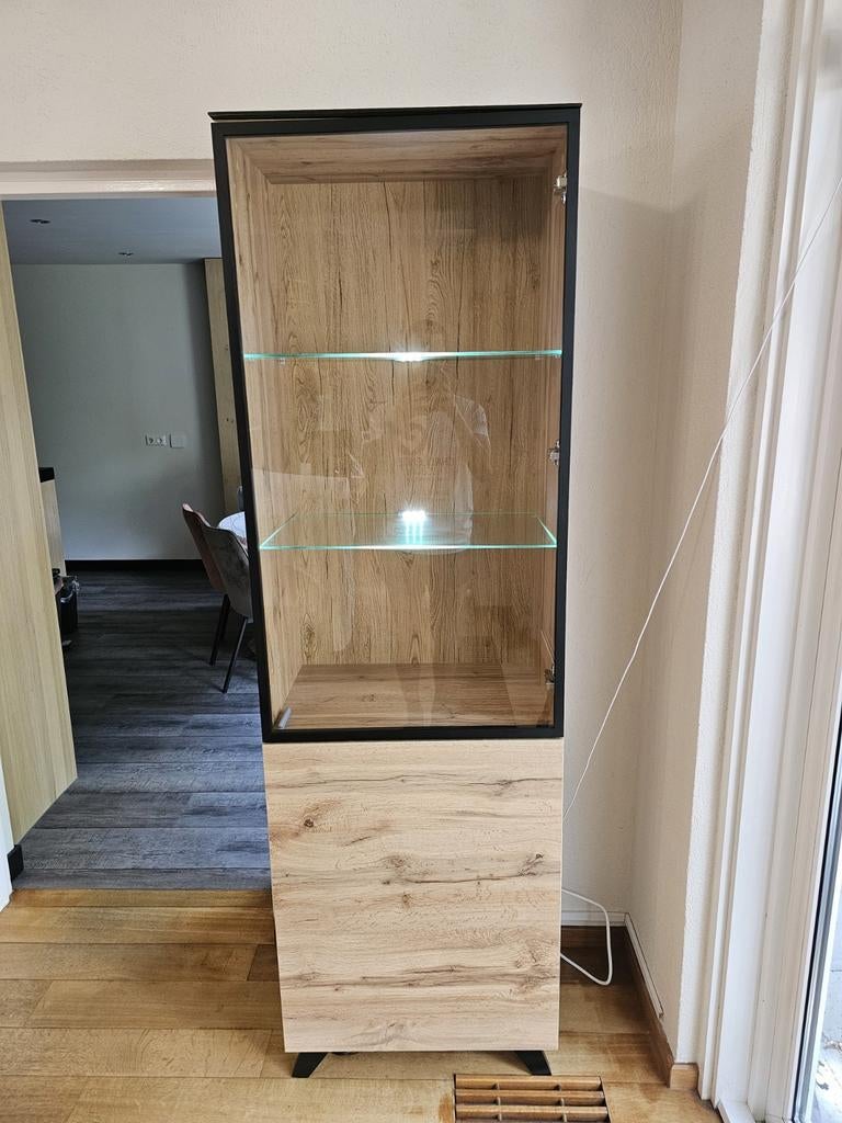 Knibbeler Wonen Vitrinekast - Zo Goed Als Nieuw!, Huis en Inrichting, Ophalen, Met deur(en), Glas, 50 tot 100 cm