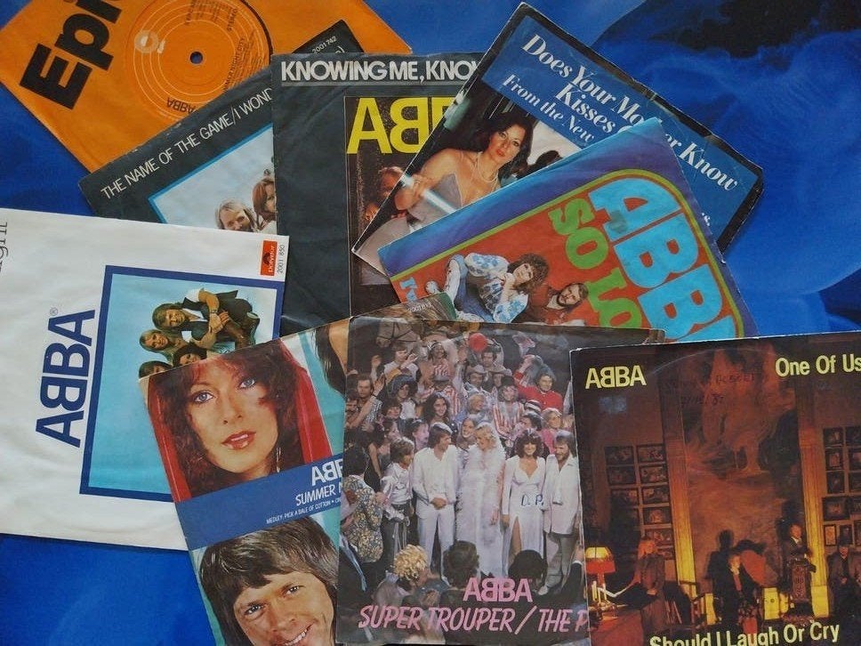 9 SINGLES - ABBA, Ophalen of Verzenden, Gebruikt, 7 inch, Pop