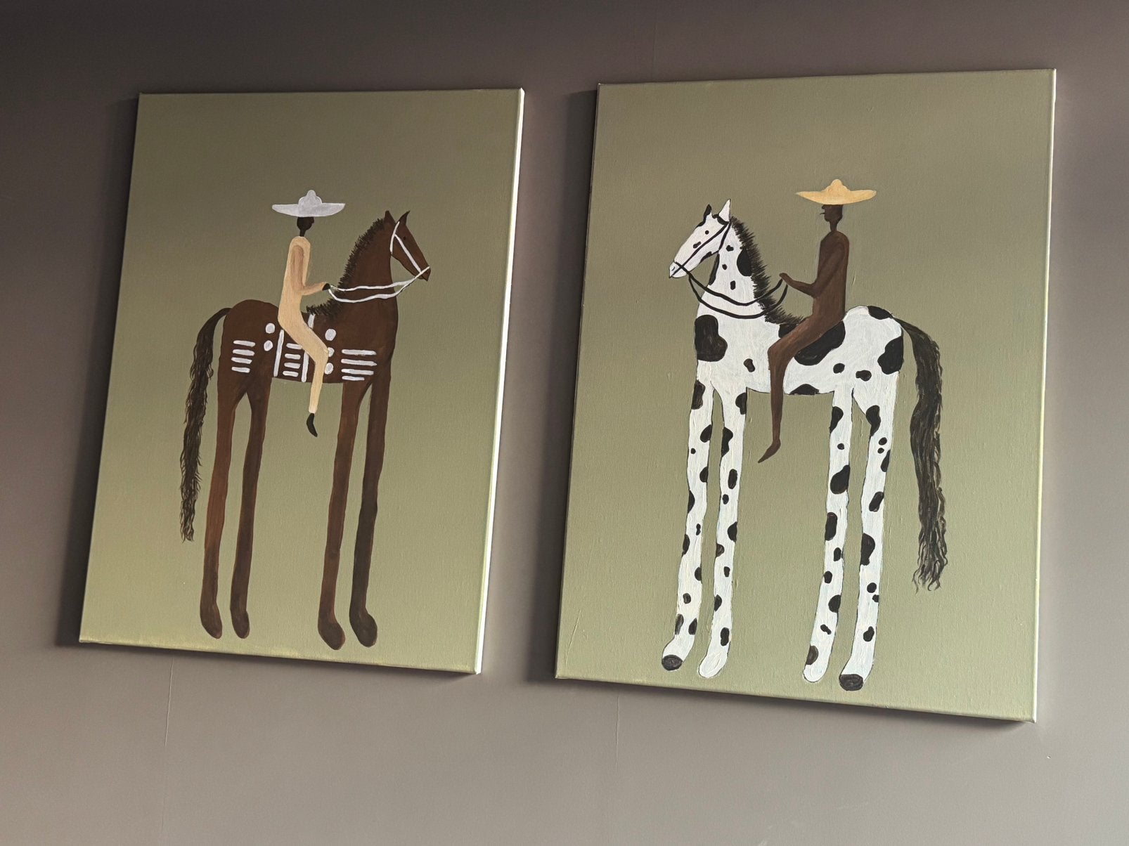 Schilderij paard, Ophalen of Verzenden