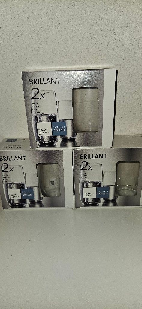 6 water glazen BRILLANT samen voor maar € 15,00, Ophalen of Verzenden, Nieuw, Bierglas