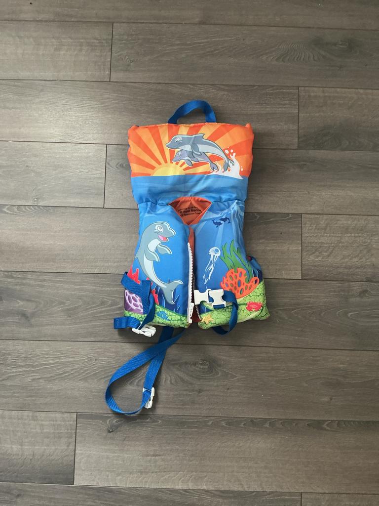 Leuk zwemvest voor kinderen - Dolfijnen design, Watersport en Boten, Watersportkleding, Ophalen of Verzenden, Gebruikt, Kind, Reddingsvest of Zwemvest