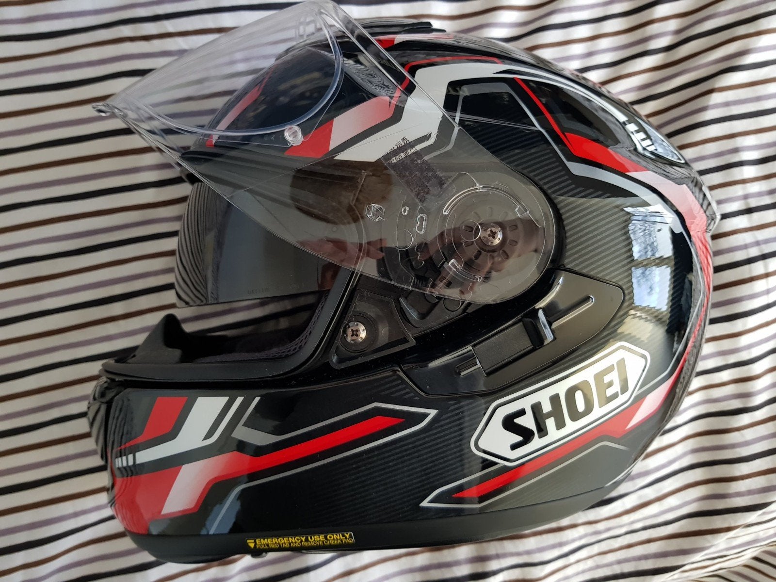 Shoei GT-AIR integraal helm. Met communicatiesysteem, Motoren, Ophalen of Verzenden, Tweedehands, Integraalhelm, Shoei
