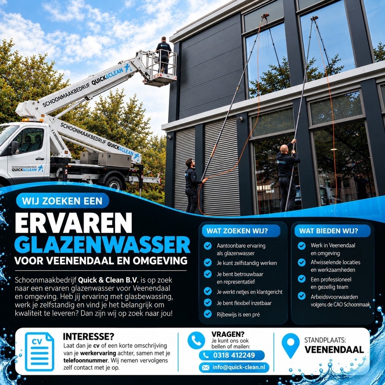 Ervaren glazenwasser