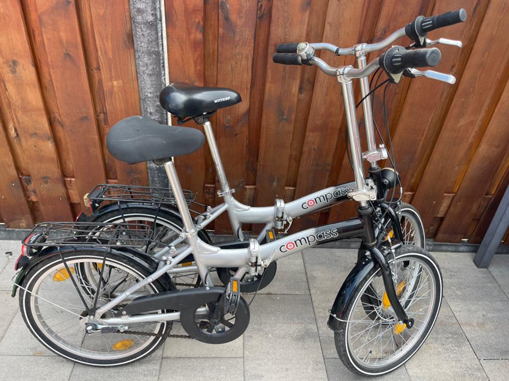 Compass vouwfietsen aangeboden!, Fietsen en Brommers, Fietsen | Vouwfietsen, Ophalen, 20 inch of meer, Gebruikt, Versnellingen