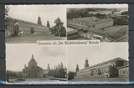 Breda 1950 De Klokkenberg Foto Ansichtkaart m-147a jdu, Ophalen of Verzenden, 1940 tot 1960, Gelopen, Noord-Brabant