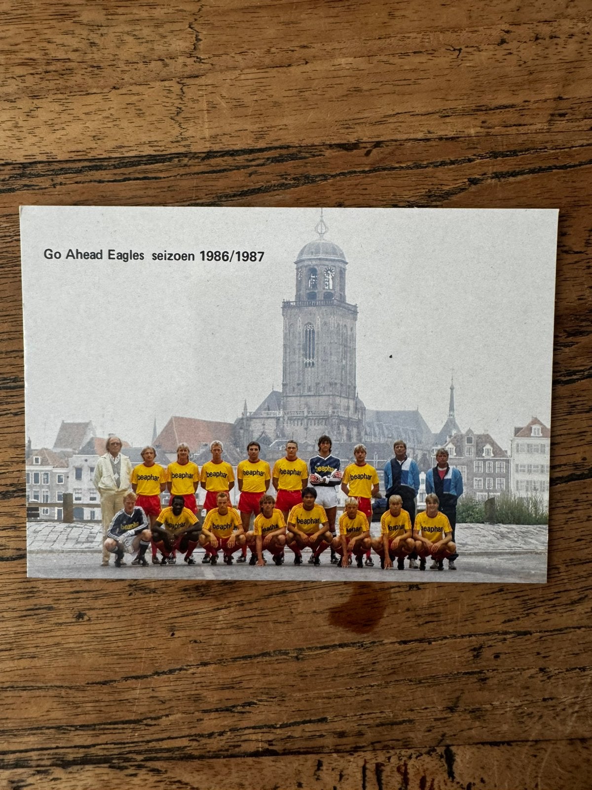 Go Ahead Eagles 1986/87, Verzenden, Zo goed als nieuw, Overige binnenlandse clubs, Poster, Plaatje of Sticker